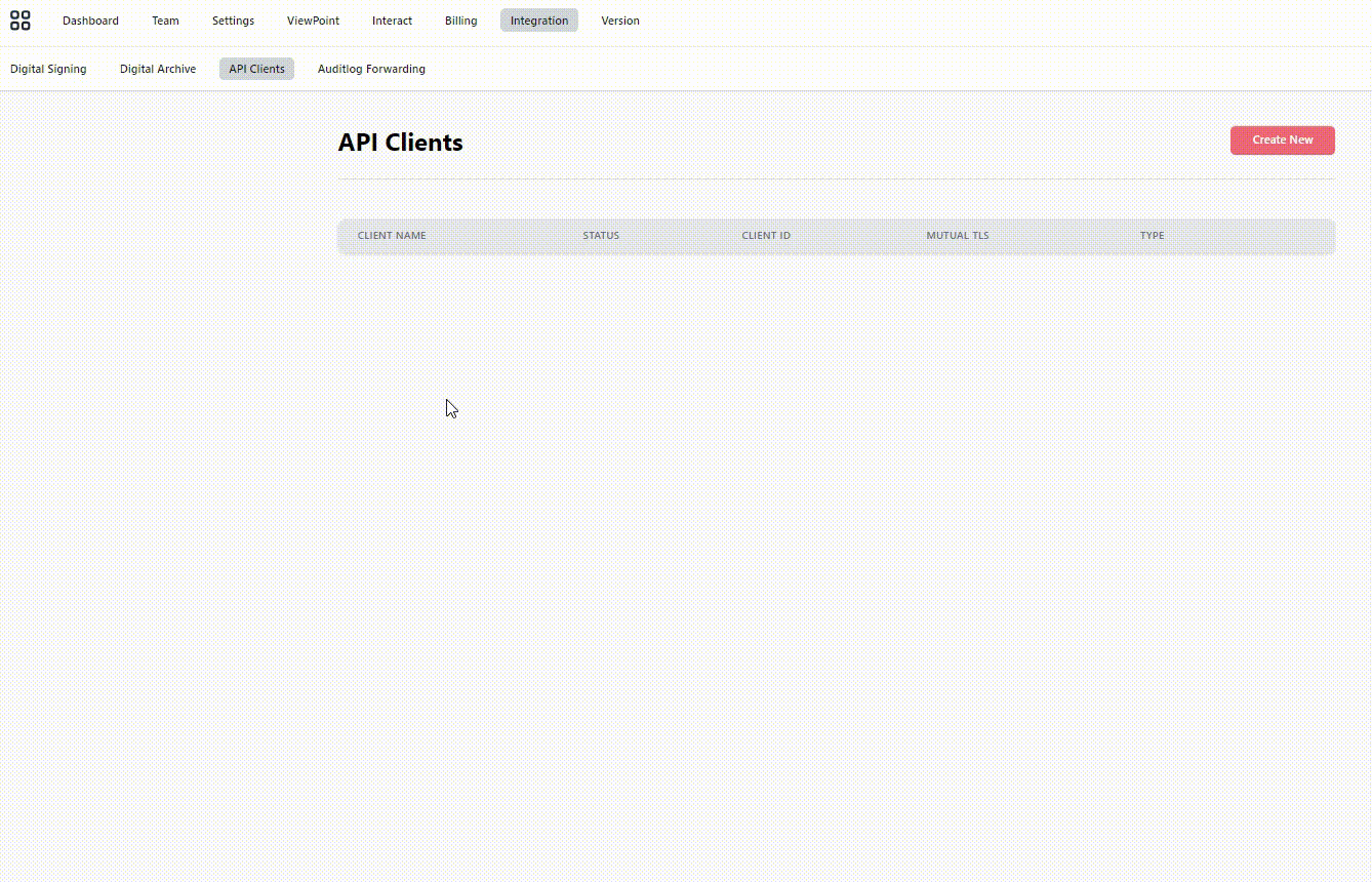 Creating an API client in the Admin application