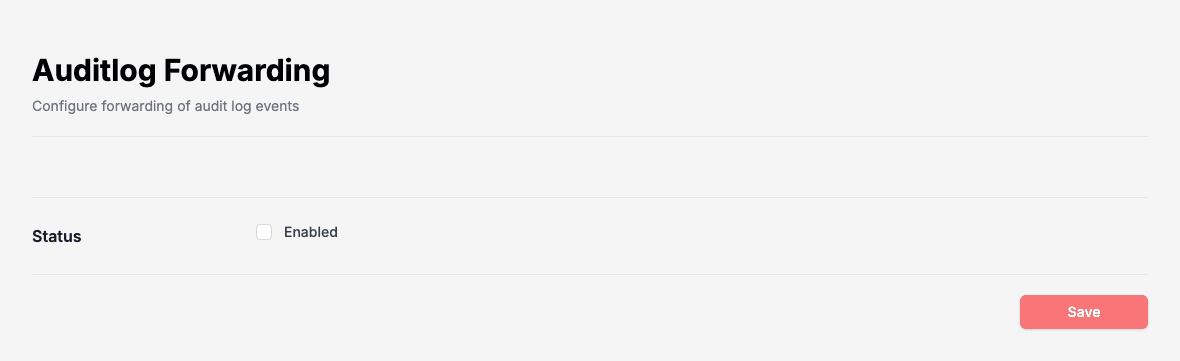 Auditlog Forwarding