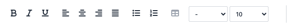 The formatting toolbar