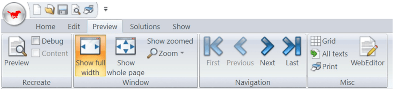Preview Tab