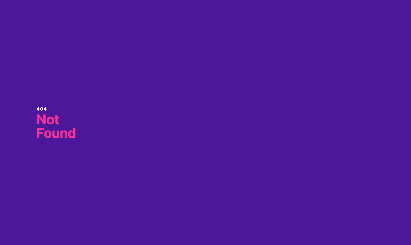 The 404 Not Found page
