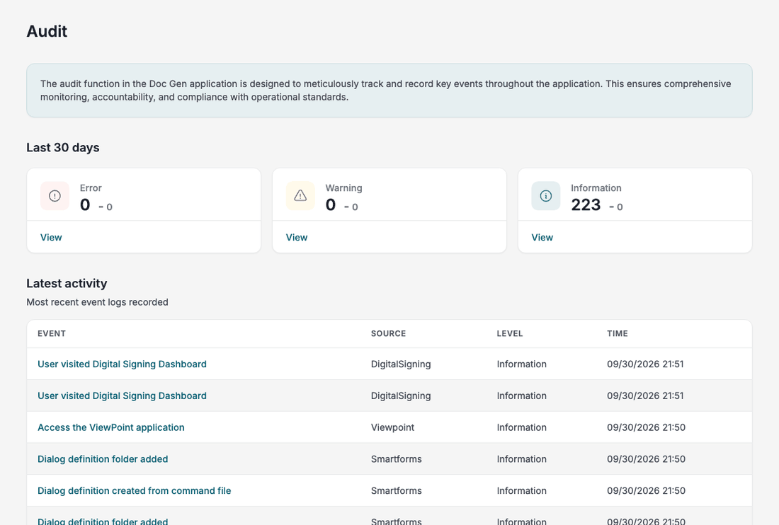 Click View on the Information tile and the list opens filtered