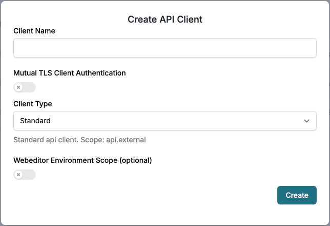 Create an API client