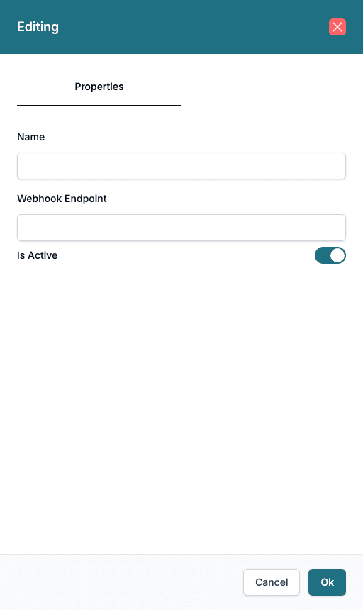 New webhook