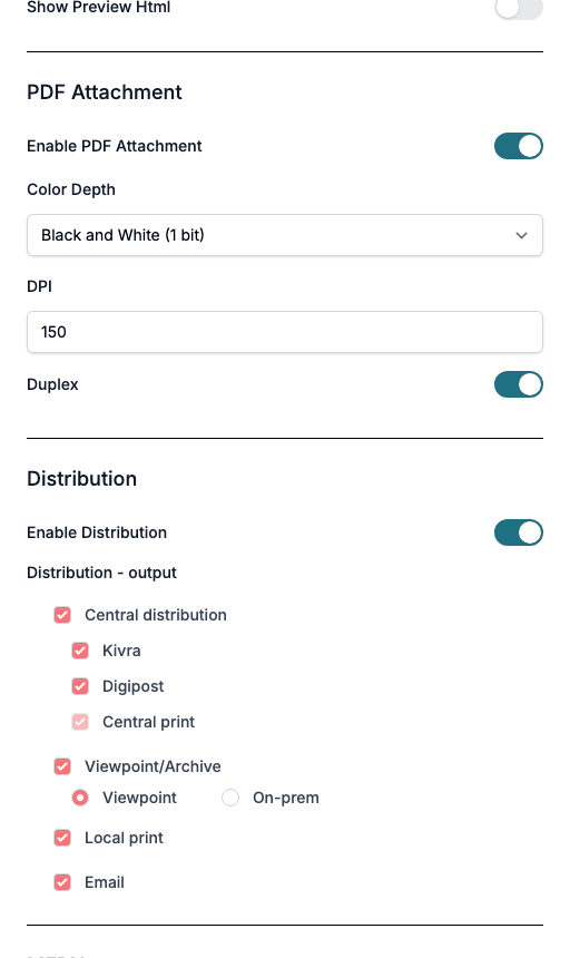 Distribution options