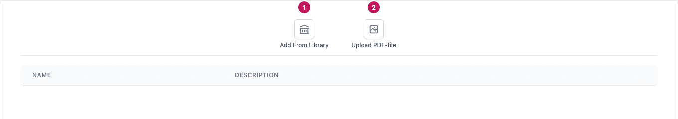 The Attachment tab with its two buttons