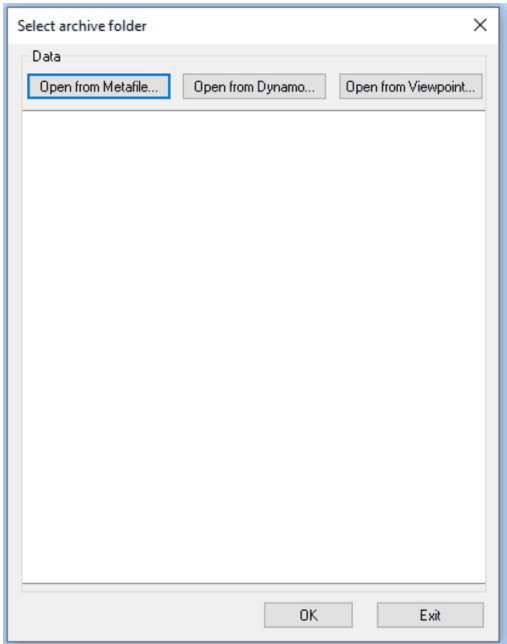 Select archive folder