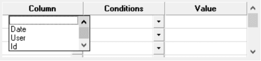 Change log selection Column