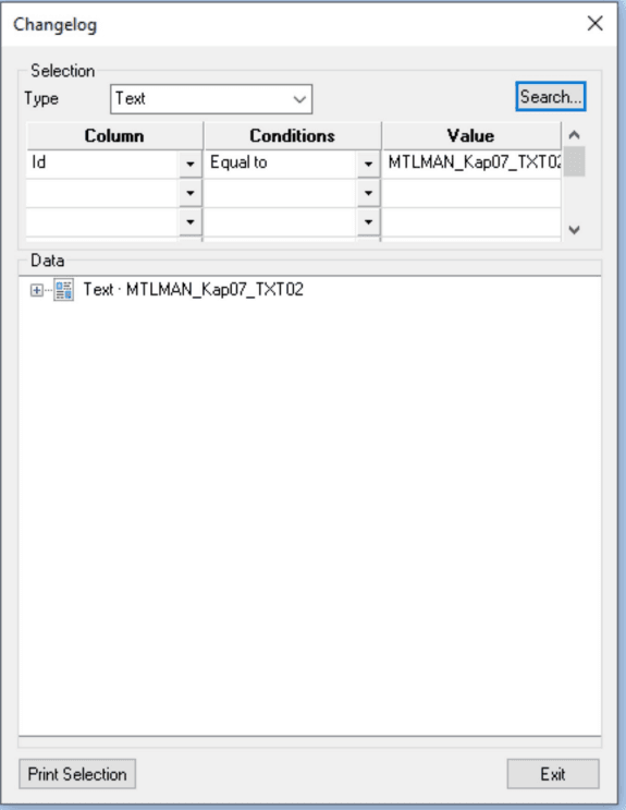 Change log