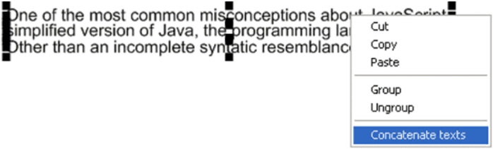Concatenate text