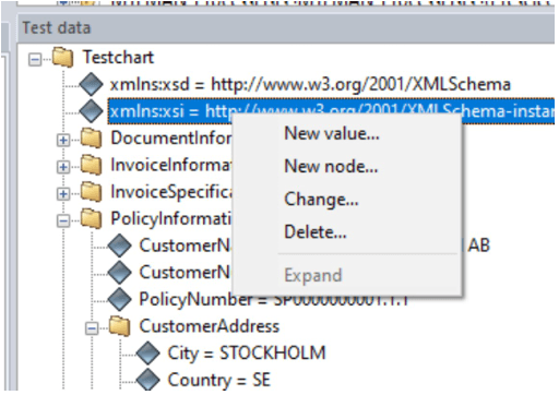 Teste data pane