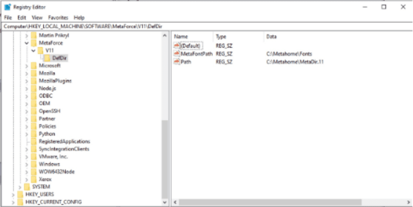 Registry Editor