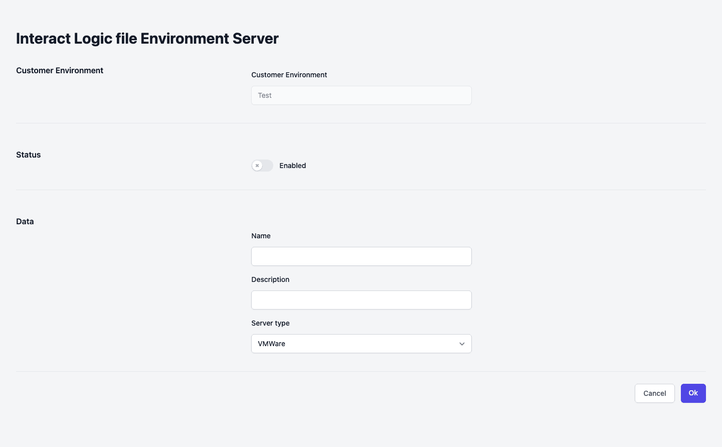 The server form