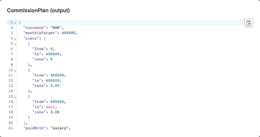 The full output value of a JSON variable, opened with View full